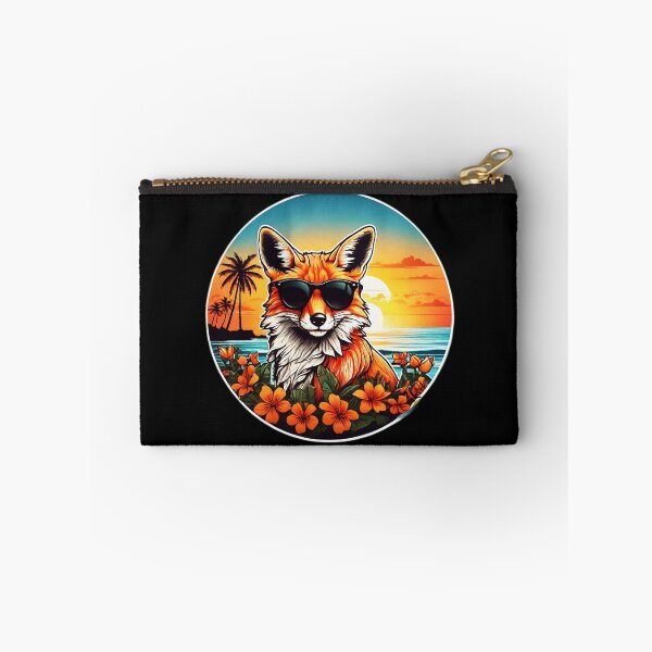 Item preview, Golden Hour Red Fox With Sunglasses at Sunset designed and sold by NautiChic.