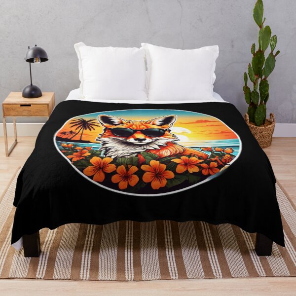 Item preview, Golden Hour Red Fox With Sunglasses at Sunset designed and sold by NautiChic.