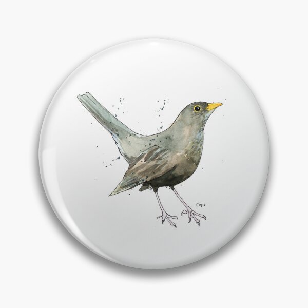 Item preview, Blackbird female ink and watercolor designed and sold by Silat.