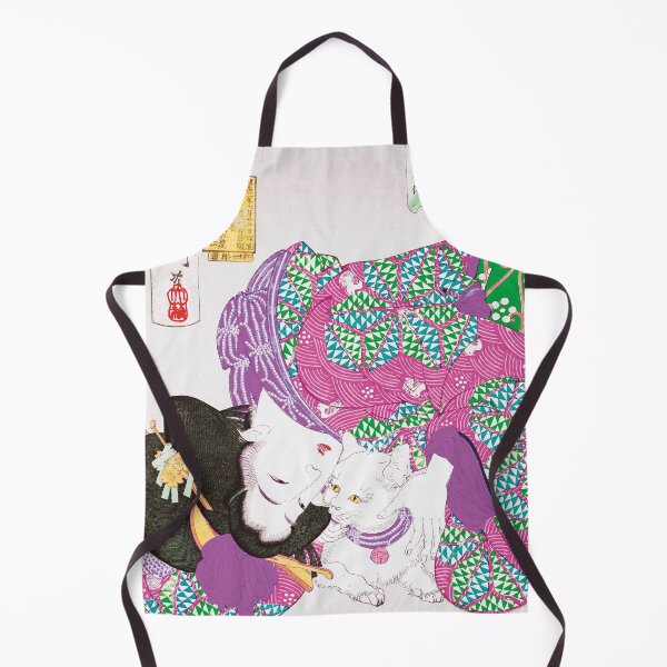 Item preview, Tsukioka Yoshitoshi | An Edo Beauty and Her Beloved Cat | Purple designed and sold by Maachiel.
