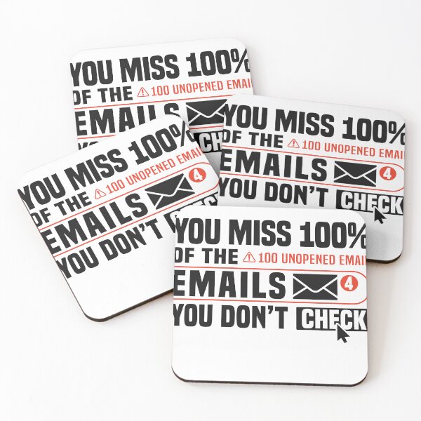 Item preview, You miss 100% of the emails you don’t check. designed and sold by MotiWords.