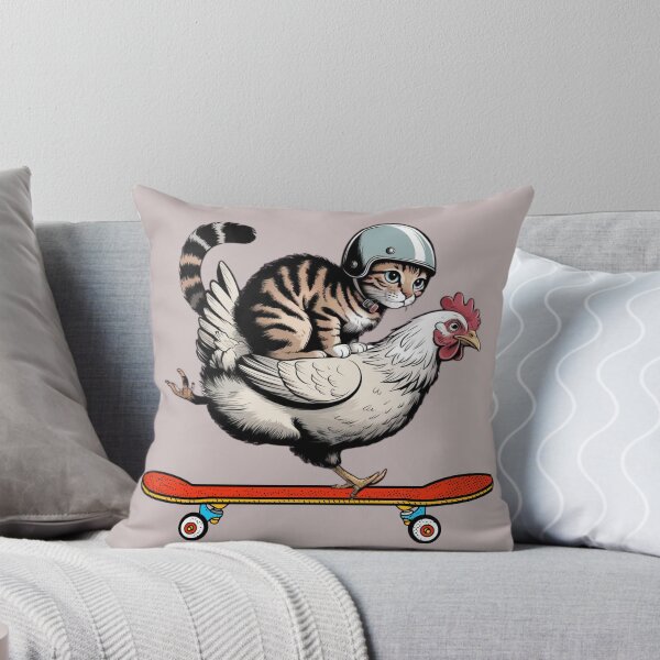 Item preview, Cat Chicken Ride designed and sold by Playful Strokes pom@pom.