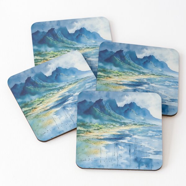 Item preview, Mountain Coastline - Dramatic Seaside Landscape designed and sold by solynneart.