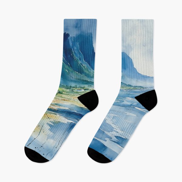 Item preview, Mountain Coastline - Dramatic Seaside Landscape designed and sold by solynneart.