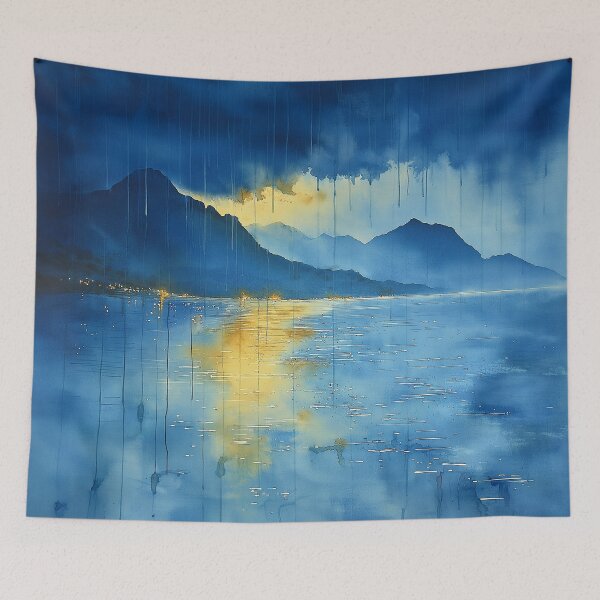 Item preview, Stormy Sunset Over the Sea - Dramatic Coastal Landscape designed and sold by solynneart.