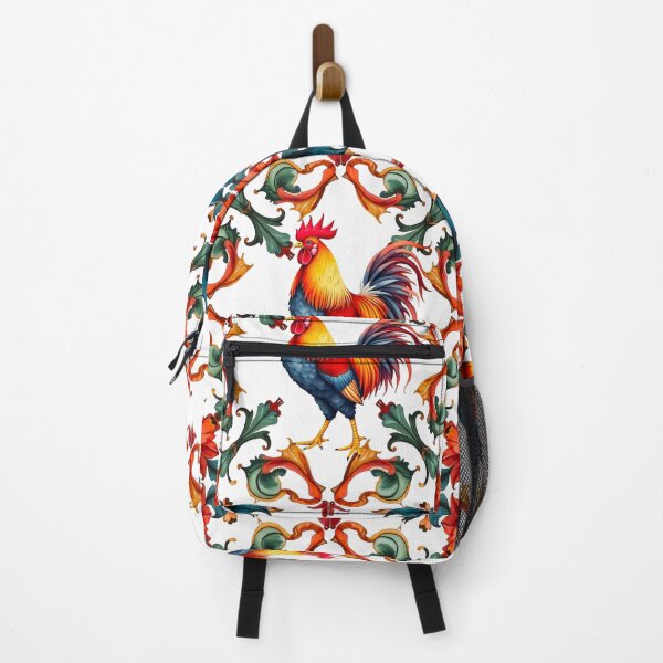 Item preview, Rooster,bird,Lemon,citrus,Italian tiles,Mediterranean art designed and sold by MariaMarinova.