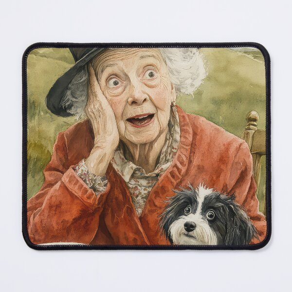 Item preview, Old English Lady with dog designed and sold by thewandswant.