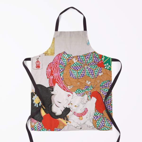 Item preview, Tsukioka Yoshitoshi | An Edo Beauty and Her Beloved Cat | Red designed and sold by Maachiel.