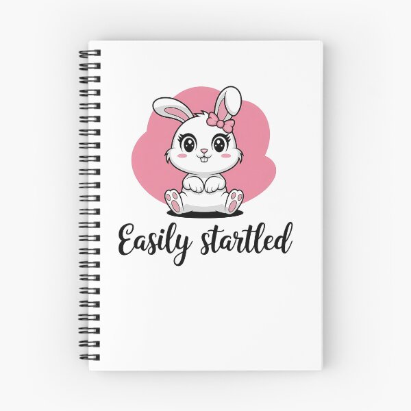 Item preview, Cute White Bunny Sticker with Pink Bow - Easily Startled Gift designed and sold by SlocifieShop.