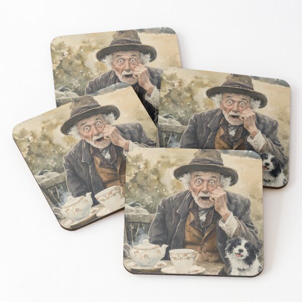 Item preview, Old English man with dog designed and sold by thewandswant.