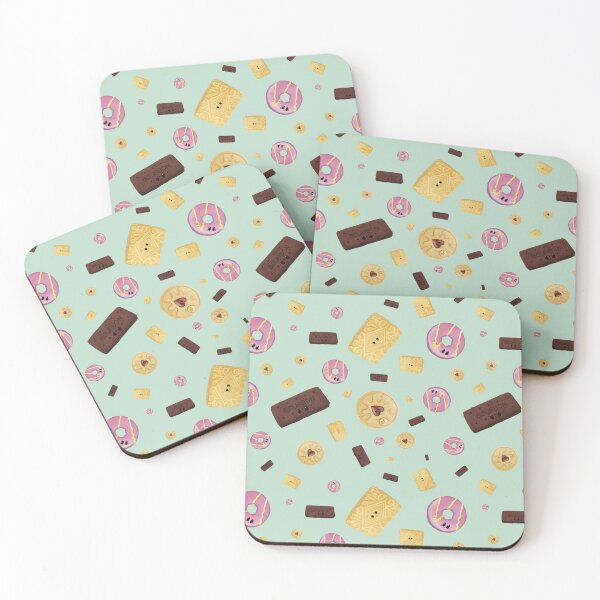 Item preview, Cute Biscuit Cookie Pattern - Bourbon, Party Ring, Custard Cream, Jammy Dodger designed and sold by Glittery-Amber.