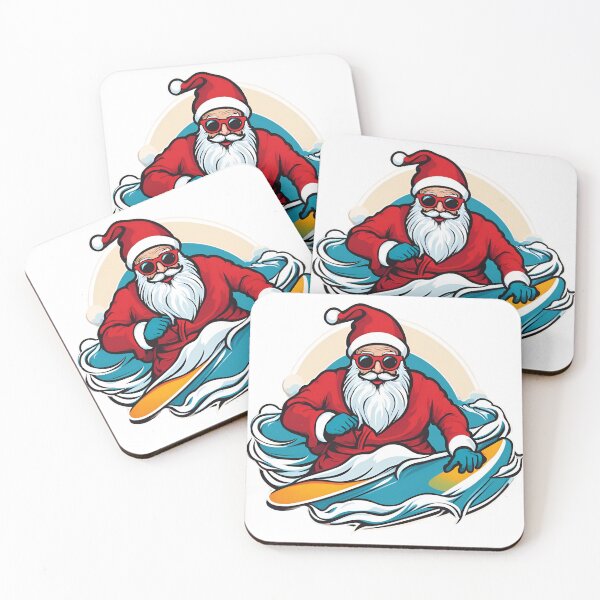 Item preview, Surfing Santa by the Sea, funny, gifts, merry, santa, Christmas,  designed and sold by Ewelina  Niemiec.