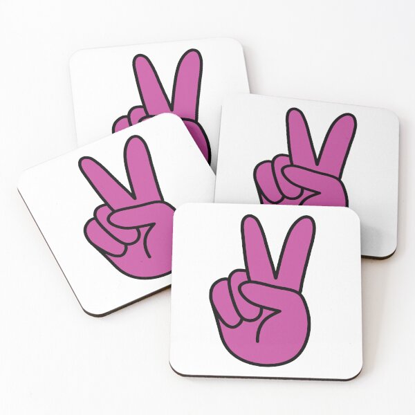 Item preview, Retro Hand Showing Peace Sign Pink designed and sold by MrsCreative1.