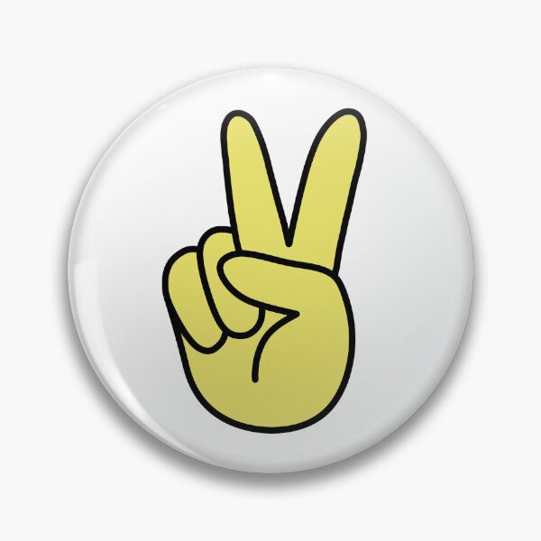 Item preview, Retro Hand Showing Peace Sign Yellow designed and sold by MrsCreative1.