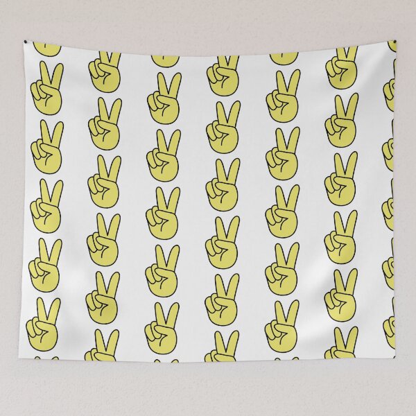 Item preview, Retro Hand Showing Peace Sign Yellow designed and sold by MrsCreative1.