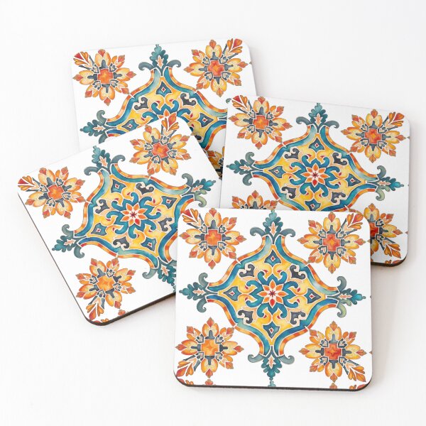 Item preview, Moroccan colorful,vibrant,mosaic tiles art designed and sold by MariaMarinova.