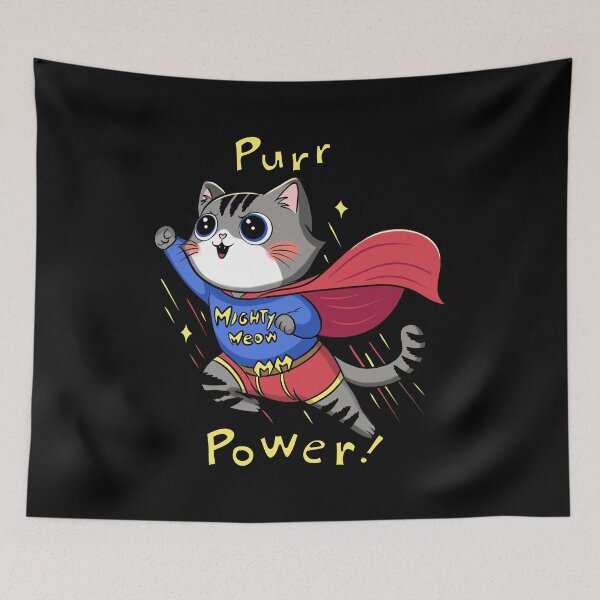 Item preview, Mighty Meow Supercat designed and sold by SpiritedArtwork.