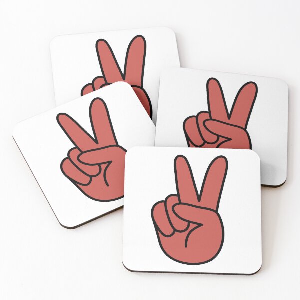Item preview, Retro Hand Showing Peace Sign Watermelon Color/Red designed and sold by MrsCreative1.