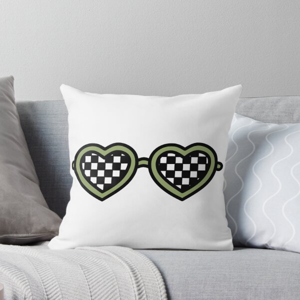 Item preview, Retro Heart-Shaped Glasses with Checkered Green designed and sold by MrsCreative1.