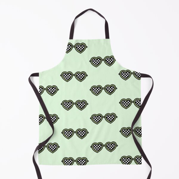 Item preview, Retro Heart-Shaped Glasses with Checkered Green designed and sold by MrsCreative1.