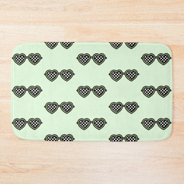 Item preview, Retro Heart-Shaped Glasses with Checkered Green designed and sold by MrsCreative1.