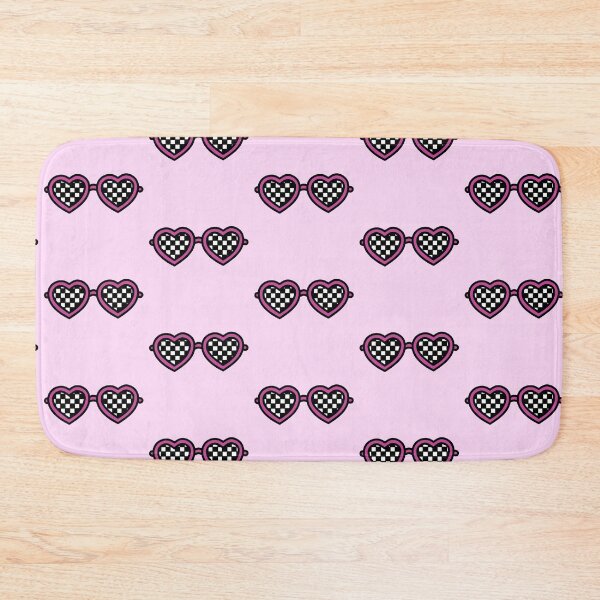 Item preview, Retro Heart-Shaped Glasses with Checkered Pink designed and sold by MrsCreative1.