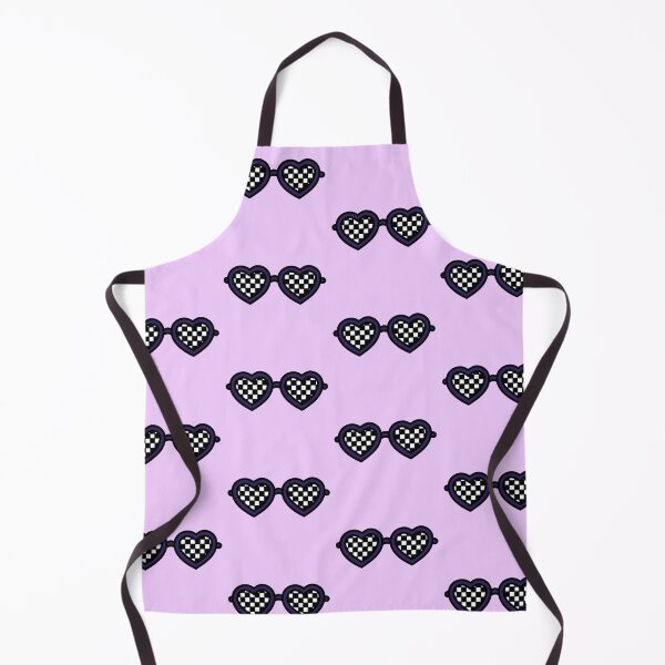 Item preview, Retro Heart-Shaped Glasses with Checkered Dark Purple designed and sold by MrsCreative1.