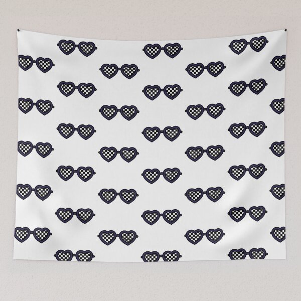 Item preview, Retro Heart-Shaped Glasses with Checkered Dark Purple designed and sold by MrsCreative1.