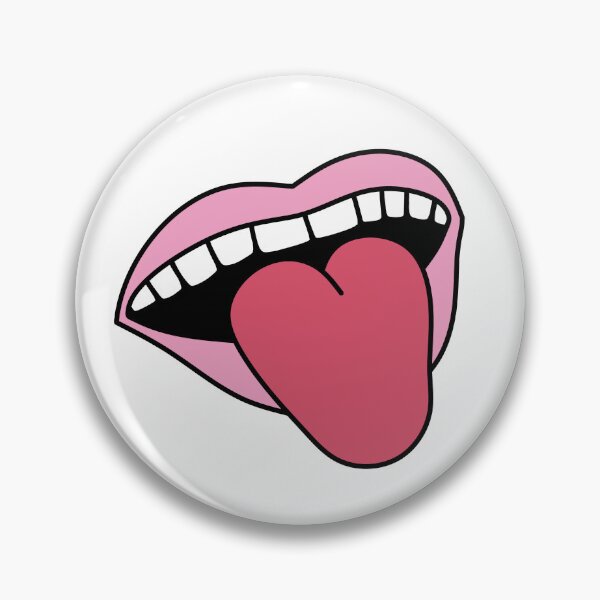 Item preview, Retro Girl Lips Sticking Tongue Out Pink designed and sold by MrsCreative1.