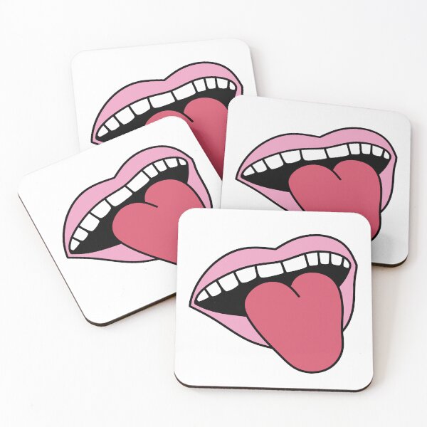 Item preview, Retro Girl Lips Sticking Tongue Out Pink designed and sold by MrsCreative1.