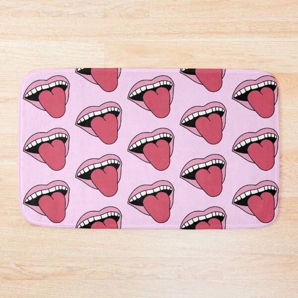 Item preview, Retro Girl Lips Sticking Tongue Out Pink designed and sold by MrsCreative1.