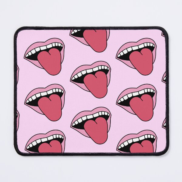 Item preview, Retro Girl Lips Sticking Tongue Out Pink designed and sold by MrsCreative1.