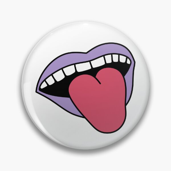 Item preview, Retro Girl Lips Sticking Tongue Out Purple designed and sold by MrsCreative1.