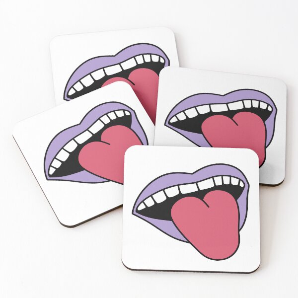 Item preview, Retro Girl Lips Sticking Tongue Out Purple designed and sold by MrsCreative1.