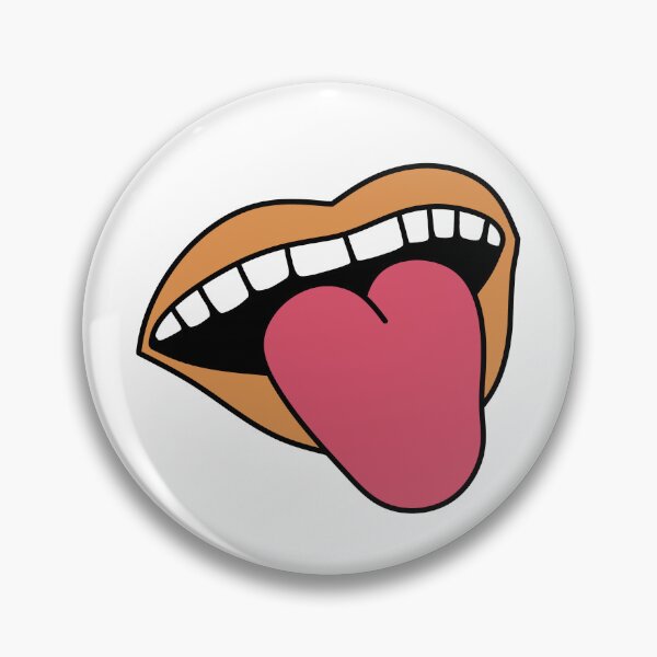Item preview, Retro Girl Lips Sticking Tongue Out Orange designed and sold by MrsCreative1.