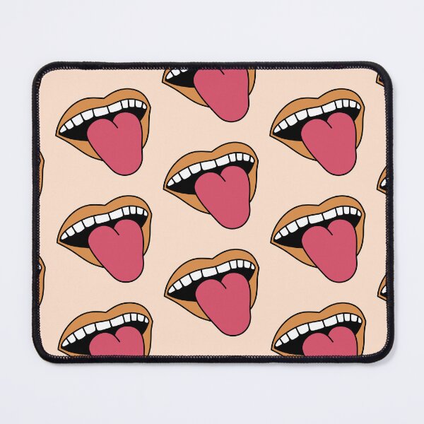 Item preview, Retro Girl Lips Sticking Tongue Out Orange designed and sold by MrsCreative1.
