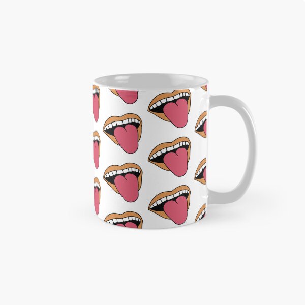 Item preview, Retro Girl Lips Sticking Tongue Out Orange designed and sold by MrsCreative1.
