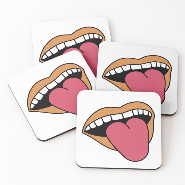 Item preview, Retro Girl Lips Sticking Tongue Out Orange designed and sold by MrsCreative1.