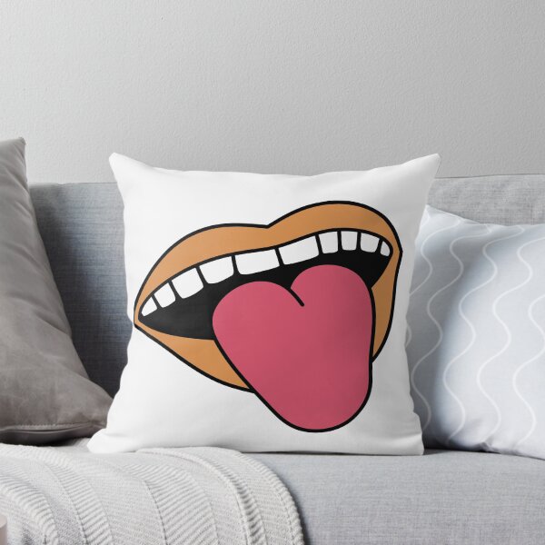 Item preview, Retro Girl Lips Sticking Tongue Out Orange designed and sold by MrsCreative1.