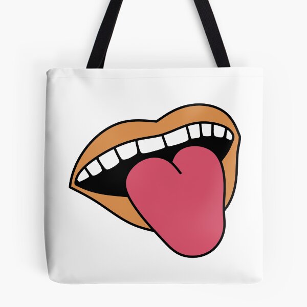 Item preview, Retro Girl Lips Sticking Tongue Out Orange designed and sold by MrsCreative1.