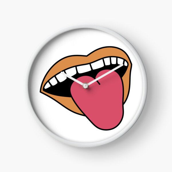 Item preview, Retro Girl Lips Sticking Tongue Out Orange designed and sold by MrsCreative1.