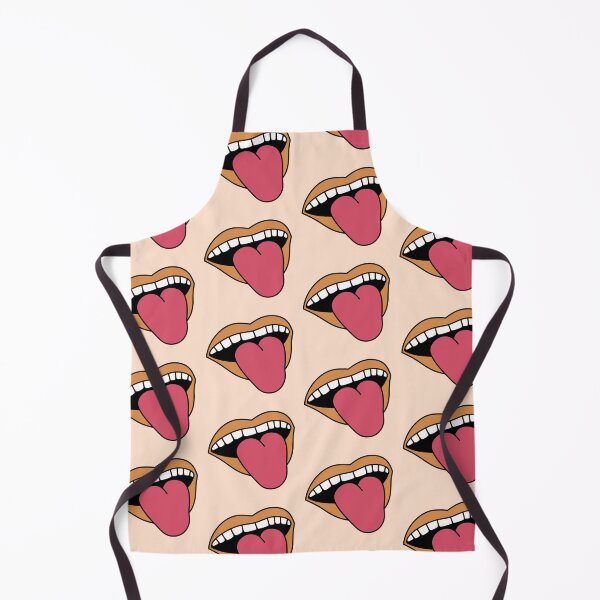 Item preview, Retro Girl Lips Sticking Tongue Out Orange designed and sold by MrsCreative1.