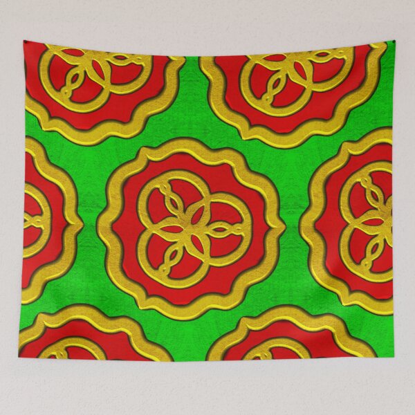 Item preview, Red Green Yellow Abstract Novelty Design Hand Drawn designed and sold by Victoria Rose.