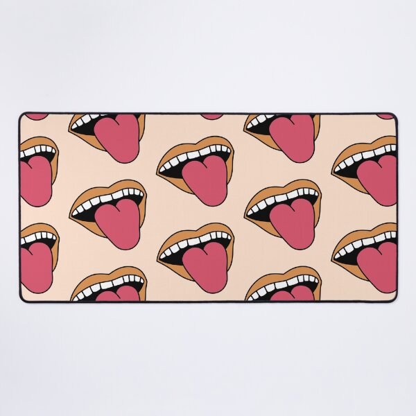 Item preview, Retro Girl Lips Sticking Tongue Out Orange designed and sold by MrsCreative1.