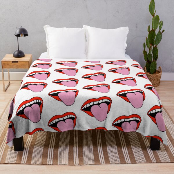 Item preview, Retro Girl Lips Sticking Tongue Out Red designed and sold by MrsCreative1.