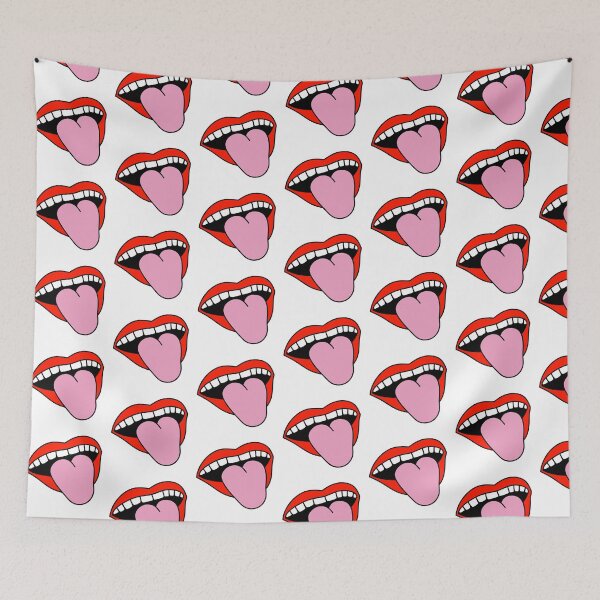 Item preview, Retro Girl Lips Sticking Tongue Out Red designed and sold by MrsCreative1.
