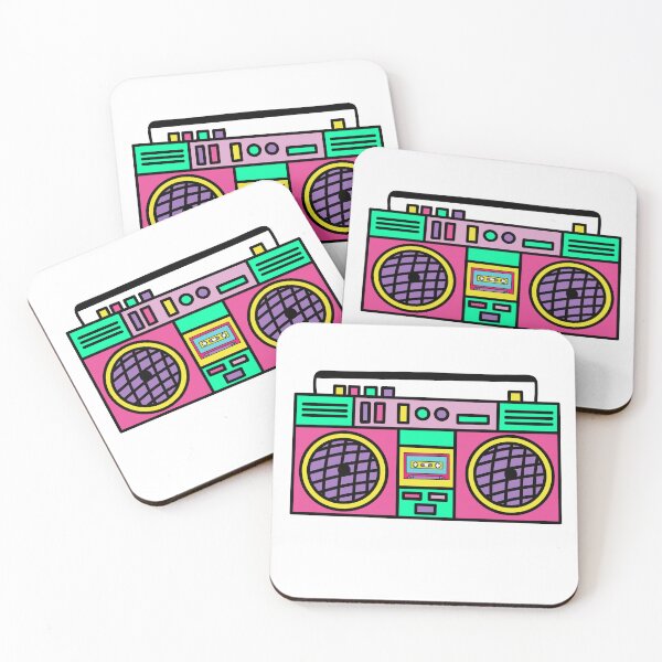 Item preview, Retro Boombox - Pink, Green, Purple and Yellow designed and sold by MrsCreative1.
