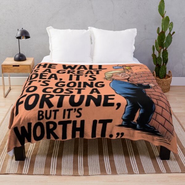 Item preview, TRUMP - The wall is a great idea, it's going to cost a fortune, but it's worth it. designed and sold by 123ks.