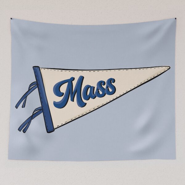 Item preview, Vintage Massachusetts Pennant Flag designed and sold by Alexandra Jones.
