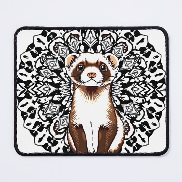 Item preview, Ferret Art: Mandala Tranquility in Black and White designed and sold by NeoArtworks.
